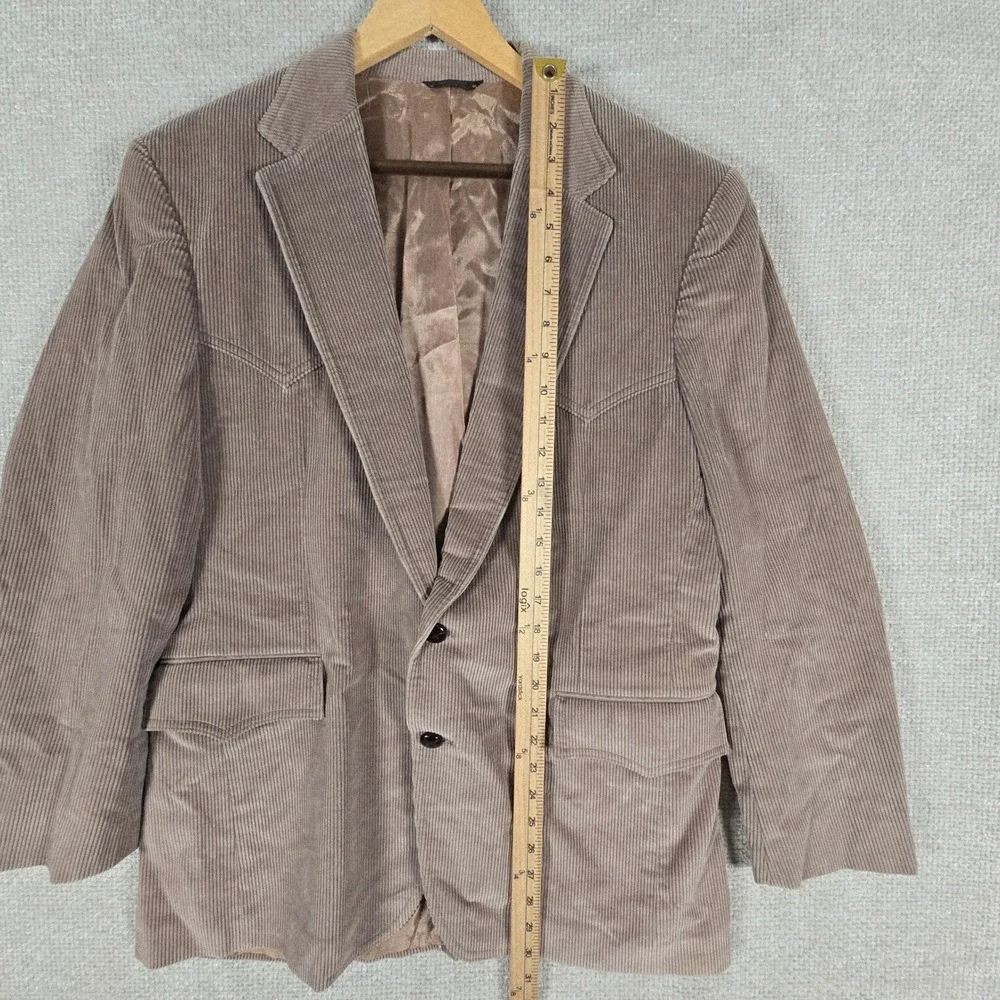 VTG Levis Western Wear Corduroy Blazer Brown Suede Elbow Patches Sample M *READ*